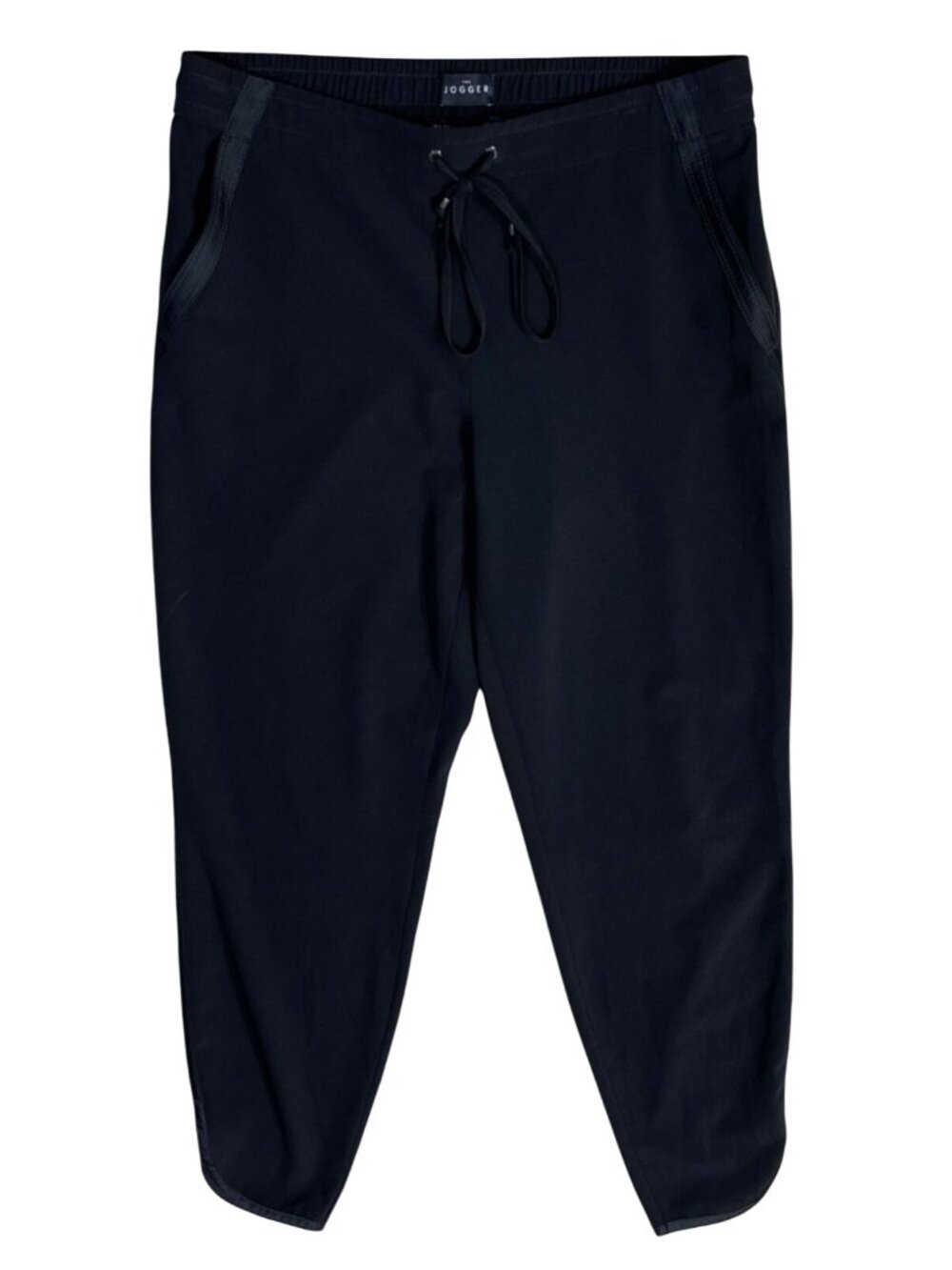 White House Black Market Jogger Pant Size 8 Black Tapered Hem Pull-On